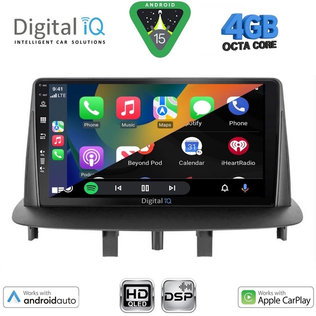 DIGITAL IQ BXF 16556_CPAA (9inc) MULTIMEDIA TABLET for RENAULT MEGANE 3 mod. 2009-2016