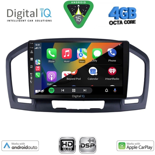 DIGITAL IQ BXF 16491BL_CPAA (9inc) MULTIMEDIA TABLET for OPEL INSIGNIA  mod. 2008-2013 (BLACK)