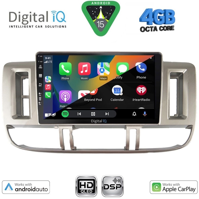 DIGITAL IQ BXF 16474_CPAA (9inc) MULTIMEDIA TABLET for NISSAN XTRAIL mod. 2000-2004