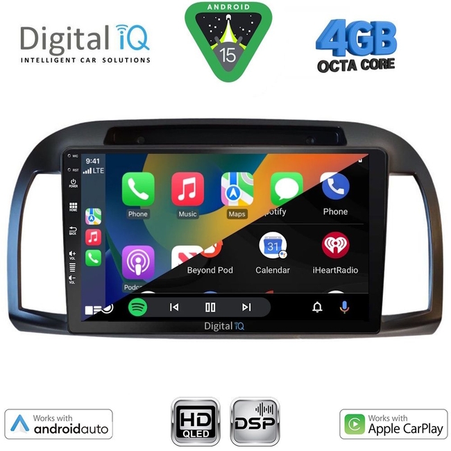 DIGITAL IQ BXF 16457BL_CPAA (9inc) MULTIMEDIA TABLET for NISSAN MICRA K12 mod. 2002-2010 (BLACK)