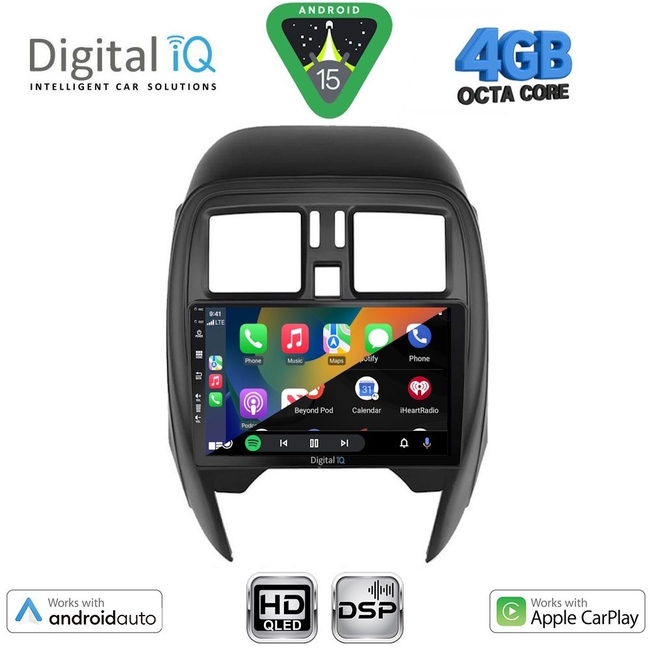 DIGITAL IQ BXF 16451_CPAA (SQUARE) (9inc) MULTIMEDIA TABLET for NISSAN MICRA mod. 2014-2017