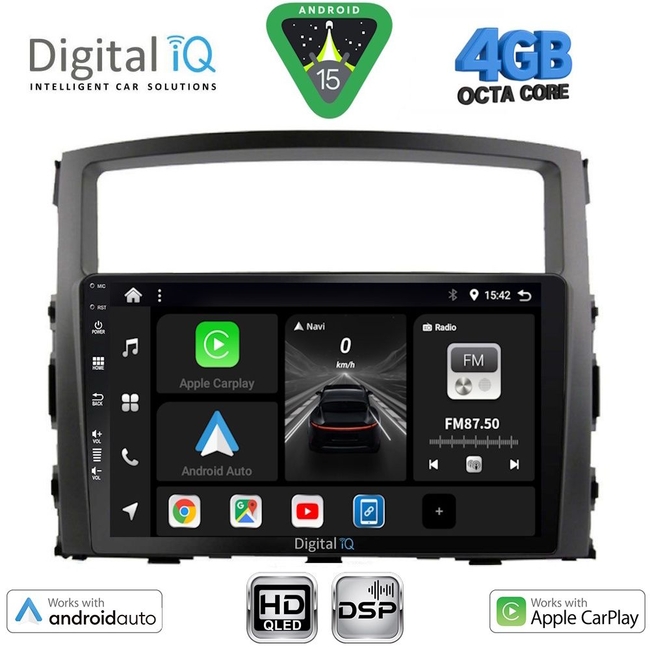 DIGITAL IQ BXF 16446_CPAA (9inc) MULTIMEDIA TABLET for MITSUBISHI PAJERO mod. 2006-2013