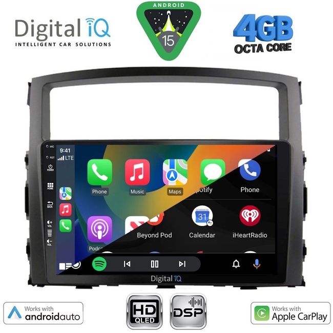 DIGITAL IQ BXF 16446_CPAA (9inc) MULTIMEDIA TABLET for MITSUBISHI PAJERO mod. 2006-2013