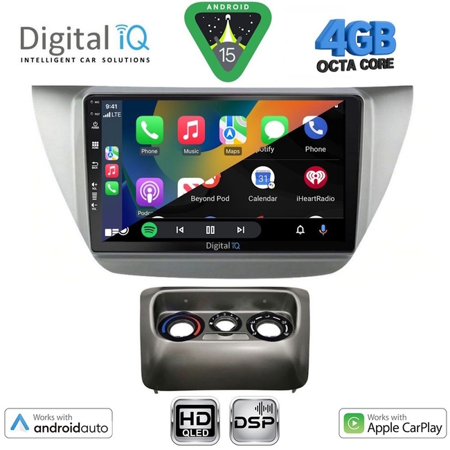 DIGITAL IQ BXF 16433_CPAA (9inc) MULTIMEDIA TABLET for MITSUBISHI LANCER mod. 2000-2007