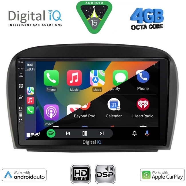 DIGITAL IQ BXF 16427_CPAA (9inc) MULTIMEDIA TABLET for MERCEDES SL (R230) FACELIFT mod. 2006-2012