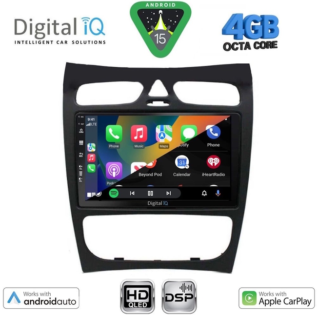 DIGITAL IQ BXF 16406_CPAA (9inc) MULTIMEDIA TABLET for MERCEDES CLK (W209) mod. 2000-2004