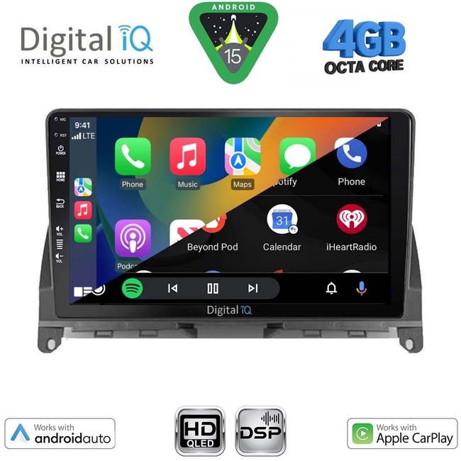 DIGITAL IQ BXF 16405_CPAA (9inc) MULTIMEDIA TABLET for MERCEDES C (W204) mod. 2007-2011
