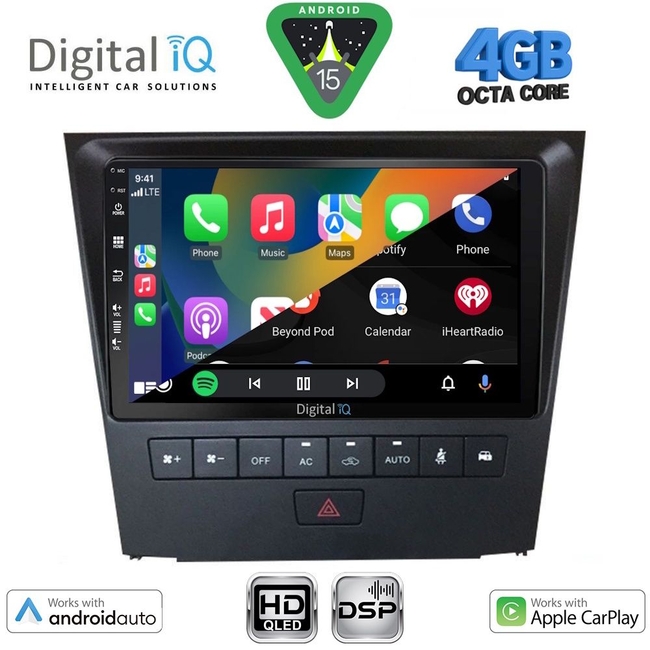 DIGITAL IQ BXF 16341_CPAA (9inc) MULTIMEDIA TABLET for LEXUS GS mod. 2004-2011