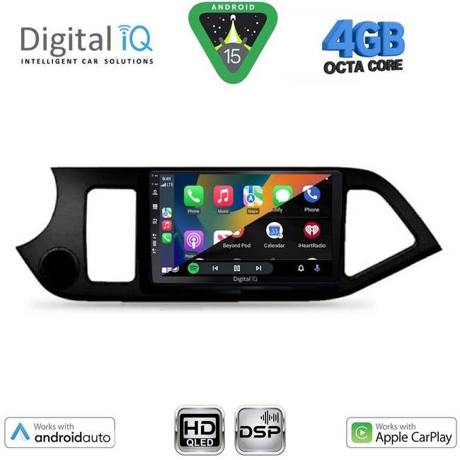 DIGITAL IQ BXF 16308_CPAA (9inc) MULTIMEDIA TABLET for KIA PICANTO mod. 2011-2017