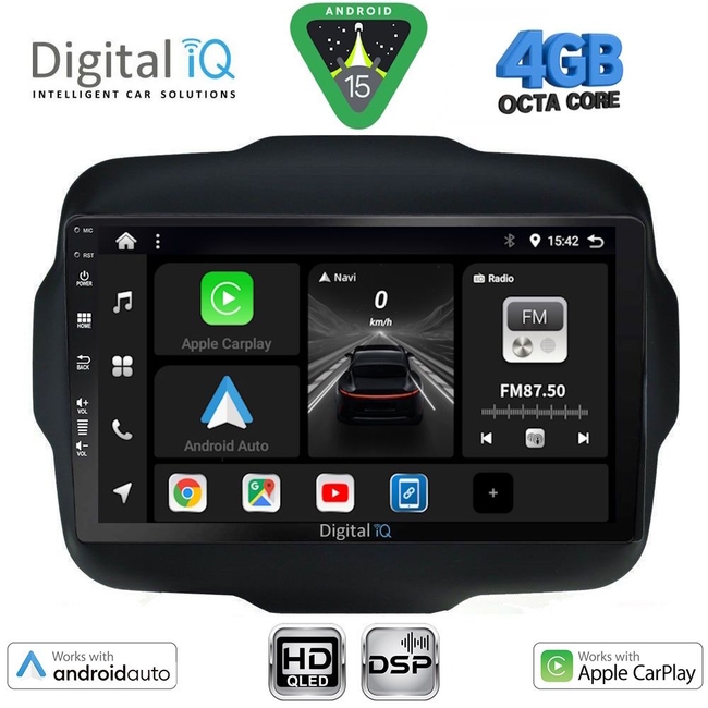 DIGITAL IQ BXF 16290_CPAA (9inc) MULTIMEDIA TABLET for JEEP RENEGADE mod. 2014-2025
