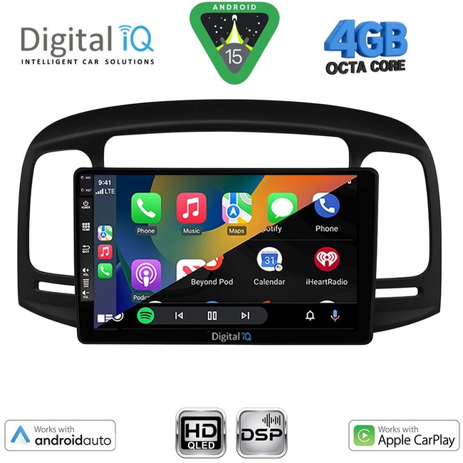 DIGITAL IQ BXF 16249BL_CPAA (9inc) MULTIMEDIA TABLET for HYUNDAI ACCENT mod. 2005-2012