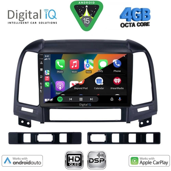 DIGITAL IQ BXF 16239_CPAA (9inc) MULTIMEDIA TABLET for HYUNDAI SANTA FE  mod. 2005-2013