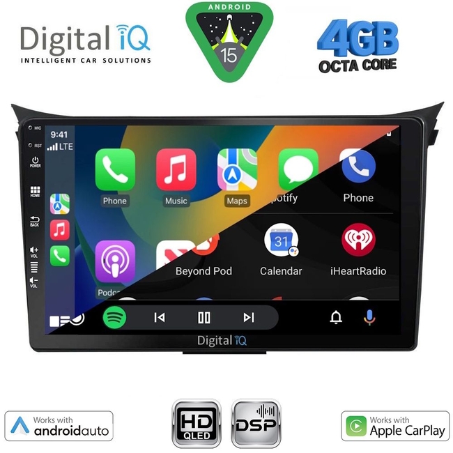 DIGITAL IQ BXF 16232_CPAA (9inc) MULTIMEDIA TABLET for HYUNDAI i30 mod. 2012-2017