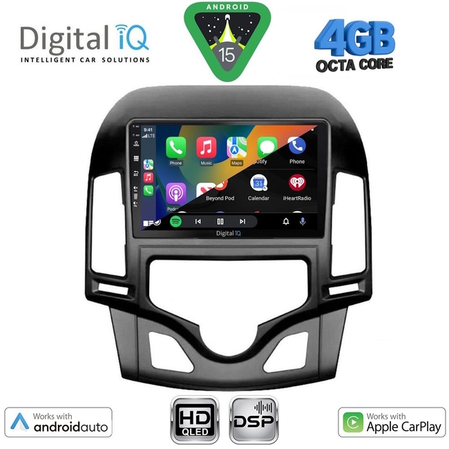 DIGITAL IQ BXF 16231_CPAA CLIMA (9inc) MULTIMEDIA TABLET for HYUNDAI i30 mod. 2007-2012