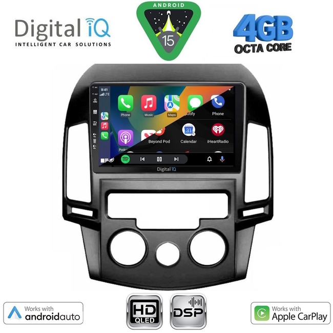 DIGITAL IQ BXF 16231_CPAA A/C (9inc) MULTIMEDIA TABLET for HYUNDAI i30 mod. 2007-2012