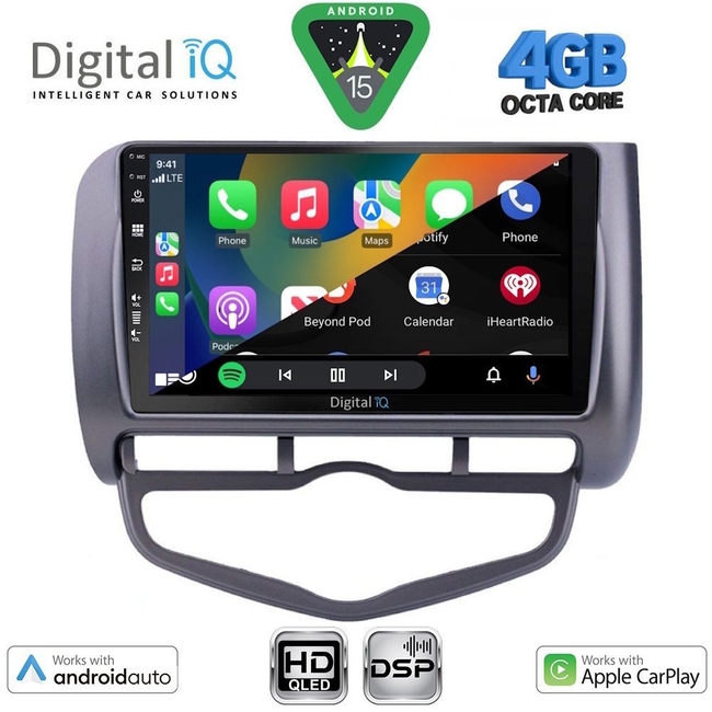 DIGITAL IQ BXF 16210_CPAA CLIMA (9inc) MULTIMEDIA TABLET for HONDA JAZZ mod. 2002-2008
