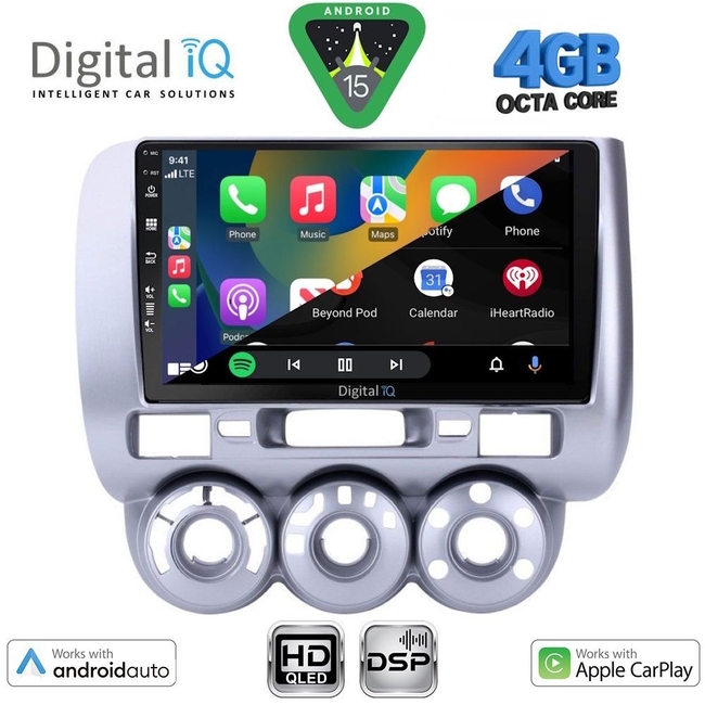 DIGITAL IQ BXF 16210_CPAA A/C (9inc) MULTIMEDIA TABLET for HONDA JAZZ mod. 2002-2008