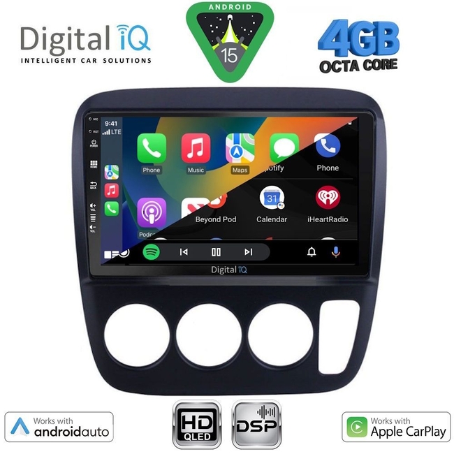 DIGITAL IQ BXF 16196_CPAA A/C (9inc) MULTIMEDIA TABLET for HONDA CRV mod. 1996-2006