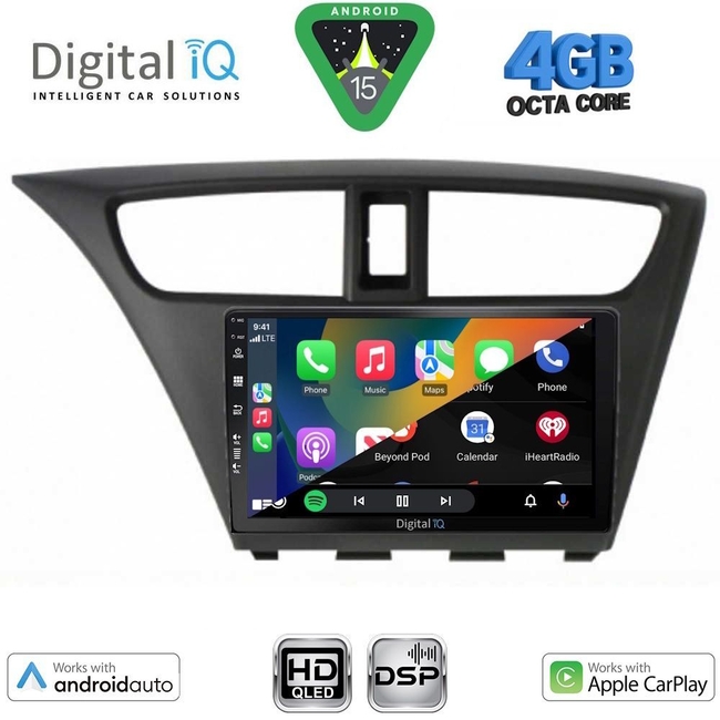 DIGITAL IQ BXF 16190_CPAA (9inc) MULTIMEDIA TABLET for HONDA CIVIC mod. 2012-2016