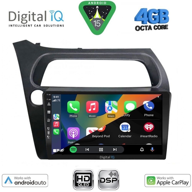DIGITAL IQ BXF 16189_CPAA (9inc) MULTIMEDIA TABLET for HONDA CIVIC 3D-5D mod. 2006-2012