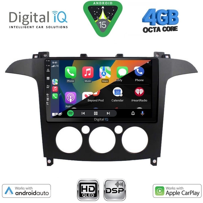 DIGITAL IQ BXF 16175_CPAA A/C (9inc) MULTIMEDIA TABLET for FORD SMAX mod. 2006-2014