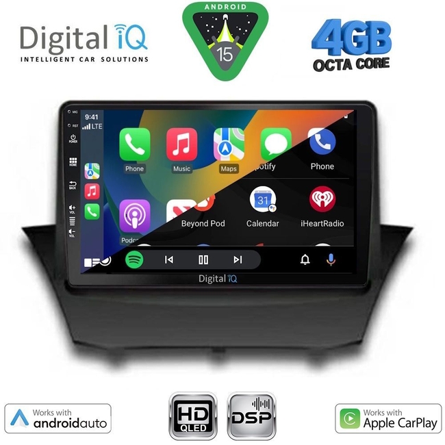 DIGITAL IQ BXF 16154A_CPAA (9inc) MULTIMEDIA TABLET for FORD FIESTA mod. 2008-2017