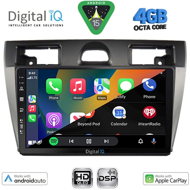DIGITAL IQ BXF 16153SL_CPAA (9inc) MULTIMEDIA TABLET for FORD FIESTA mod. 2005-2008 (SILVER)