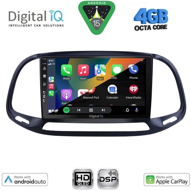 DIGITAL IQ BXF 16138_CPAA (9inc) MULTIMEDIA TABLET for FIAT DOBLO – OPEL COMBO mod. 2015-2018