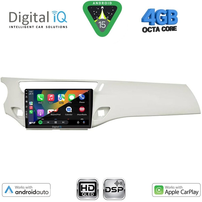 DIGITAL IQ BXF 16092WH_CPAA (9inc) MULTIMEDIA TABLET for CITROEN C3 - DS3 mod. 2009-2016 (WHITE)