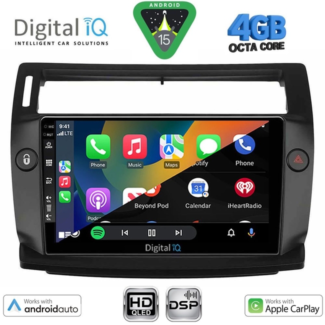 DIGITAL IQ BXF 16084BL_CPAA (9inc) MULTIMEDIA TABLET for CITROEN C4  mod. 2004-2011 (BLACK)