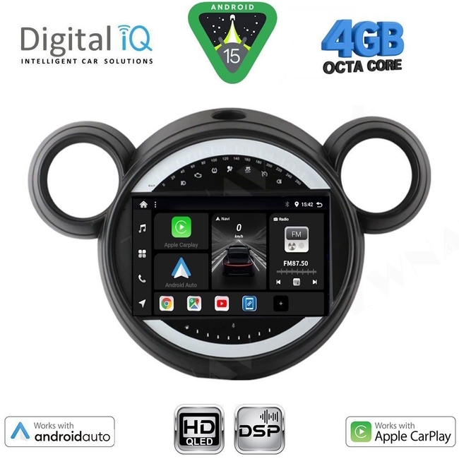 DIGITAL IQ BXF 16065_CPAA (9inc) MULTIMEDIA TABLET for MINI COUNTRYMAN (R60) mod. 2010-2016 - PACEMAN (R61) mod. 2013-2016