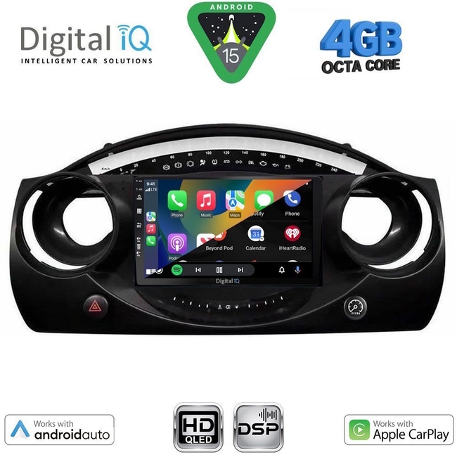 DIGITAL IQ BXF 16063_CPAA (9inc) MULTIMEDIA TABLET for MINI COOPER (R50-R52-R53) mod. 2000-2006