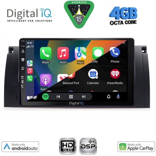 DIGITAL IQ BXF 16045_CPAA (9inc) MULTIMEDIA TABLET for BMW Series 5 (E39) mod. 1997-2005 | X5 (E53) mod. 1999-2006