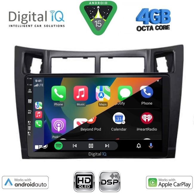 DIGITAL IQ BXF 16736BL_CPAA (9inc) MULTIMEDIA TABLET for TOYOTA YARIS mod. 2006-2011 (BLACK)