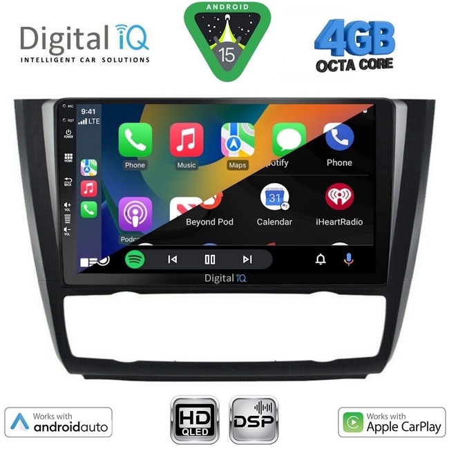 DIGITAL IQ BXF 16040_CPAA CLIMA (9inc) MULTIMEDIA TABLET for BMW S.1 (E81-82-87-88) mod. 2004-2013