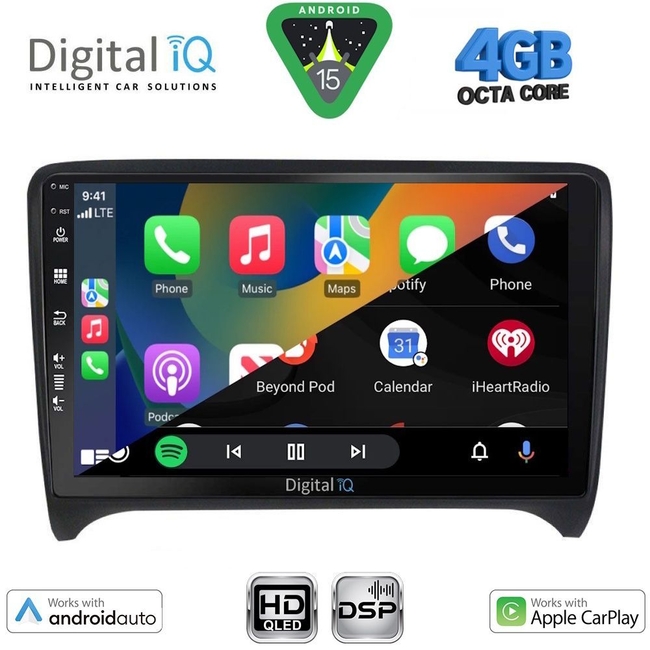 DIGITAL IQ BXF 16009_CPAA (9inc) MULTIMEDIA TABLET for AUDI TT mod. 2007-2015