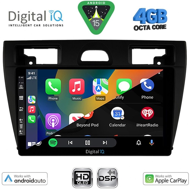 DIGITAL IQ BXF 16153BL_CPAA (9inc) MULTIMEDIA TABLET for FORD FIESTA mod. 2005-2008 (BLACK)
