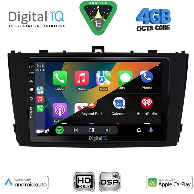 DIGITAL IQ BXF 16705BL_CPAA (9inc) MULTIMEDIA TABLET for TOYOTA AVENSIS (T27) mod. 2009-2015 (BLACK)