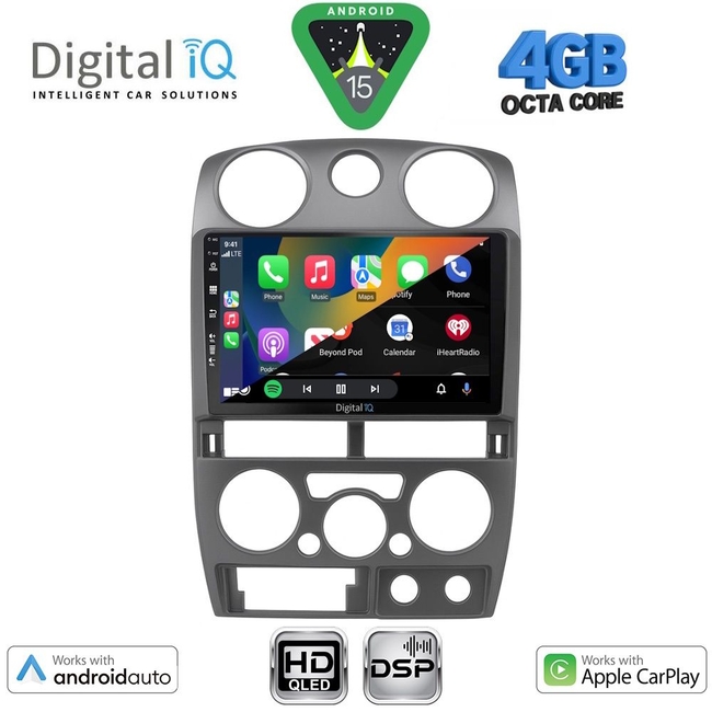 DIGITAL IQ BXF 16254GR_CPAA (9inc) MULTIMEDIA TABLET for ISUZU D-MAX mod. 2008-2012 (GREY)