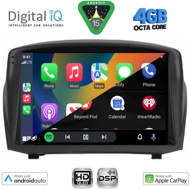 DIGITAL IQ BXF 16154B_CPAA (9inc) MULTIMEDIA TABLET for FORD FIESTA mod. 2008-2017