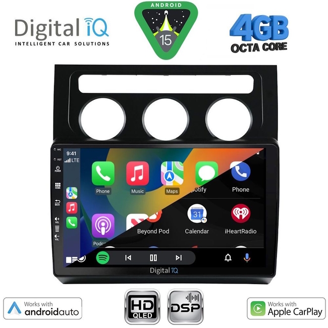 DIGITAL IQ BXF 16767_CPAA CLIMA (10inc) MULTIMEDIA TABLET for VW TOURAN mod. 2003-2010