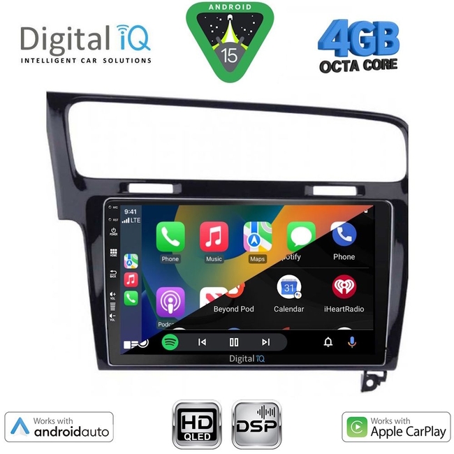 DIGITAL IQ BXF 16747BL_CPAA (10inc) MULTIMEDIA TABLET for VW GOLF 7 mod. 2013-2020