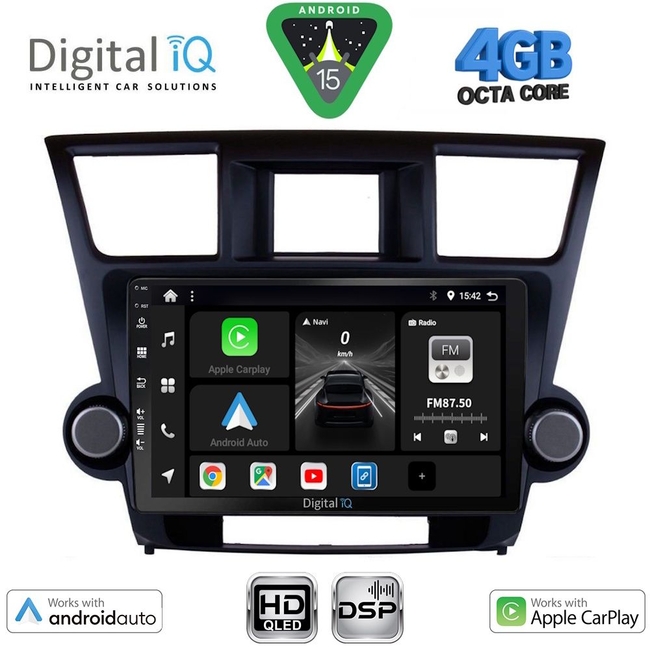 DIGITAL IQ BXF 16719_CPAA (10inc) MULTIMEDIA TABLET for TOYOTA HIGHLANDER mod. 2008-2015