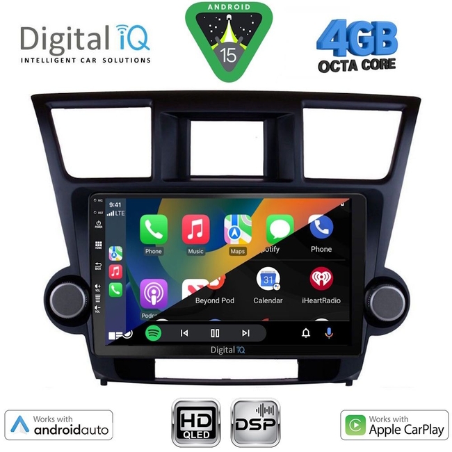 DIGITAL IQ BXF 16719_CPAA (10inc) MULTIMEDIA TABLET for TOYOTA HIGHLANDER mod. 2008-2015