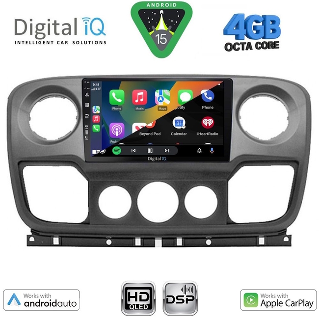 DIGITAL IQ BXF 16463_CPAA (10inc) MULTIMEDIA TABLET for NISSAN NV400 - OPEL MOVANO - RENAULT MASTER mod. 2010-2020