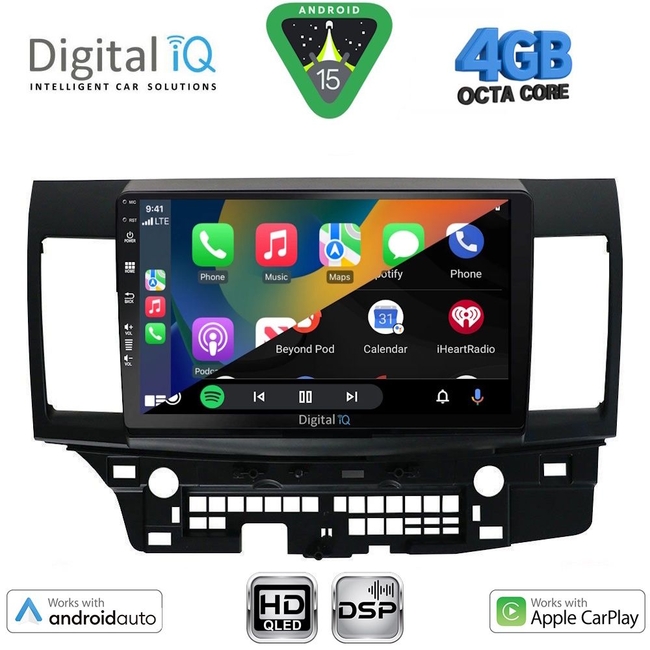 DIGITAL IQ BXF 16434_CPAA (10inc) MULTIMEDIA TABLET for MITSUBISHI LANCER mod. 2008-2017