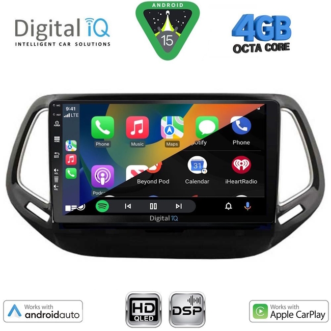 DIGITAL IQ BXF 16278_CPAA (10inc) MULTIMEDIA TABLET for JEEP COMPASS mod. 2016-2021