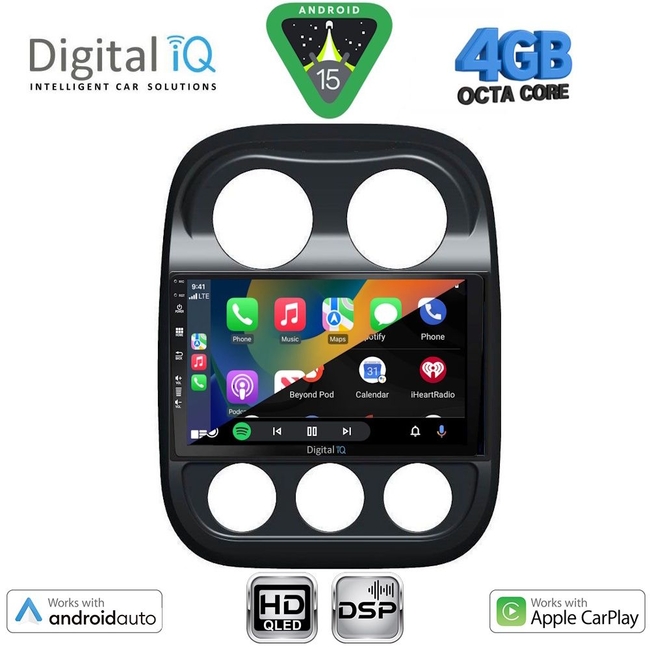 DIGITAL IQ BXF 16277_CPAA (10inc) MULTIMEDIA TABLET for JEEP COMPASS - PATRIOT mod. 2007-2016