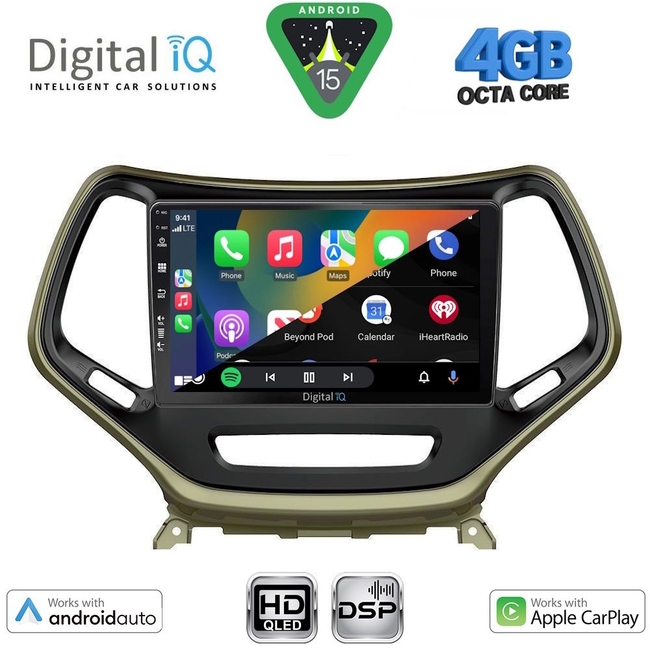 DIGITAL IQ BXF 16273_CPAA (10inc) MULTIMEDIA TABLET for JEEP CHEROKEE mod. 2014-2024
