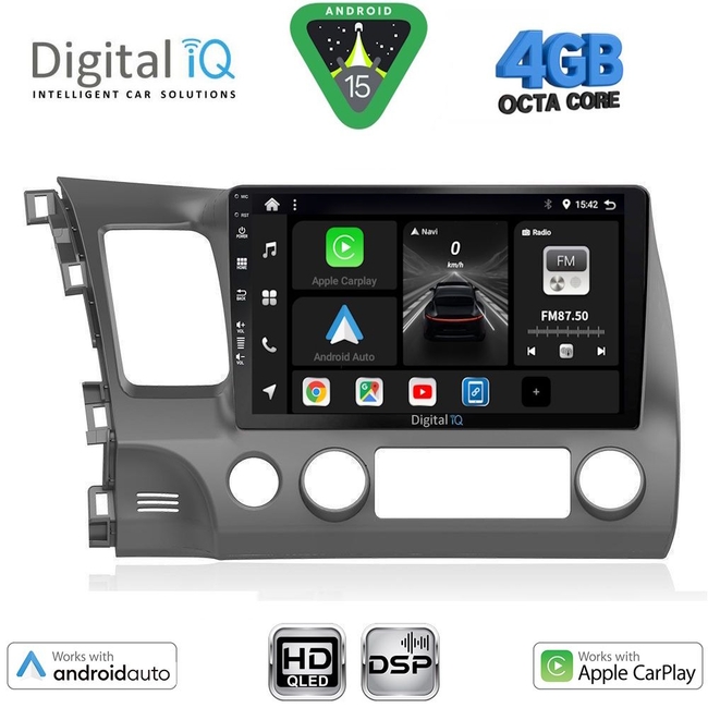 DIGITAL IQ BXF 16188_CPAA (10inc) MULTIMEDIA TABLET for HONDA CIVIC 4D mod. 2006-2012
